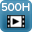 500-hour video file storage on SD card of maximum capacity